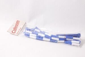 1980s Playground Collegiate Beaded Jump Rope 8 ft Blue and White Fitness ~ 2605